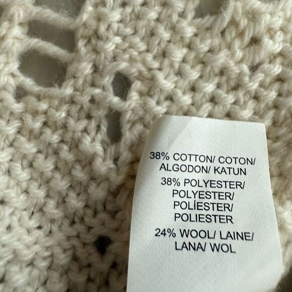 LUCKY BRAND beige cotton/wool blend Sausalito Drapey Wrap cardigan Size 2X - Picture 7 of 9